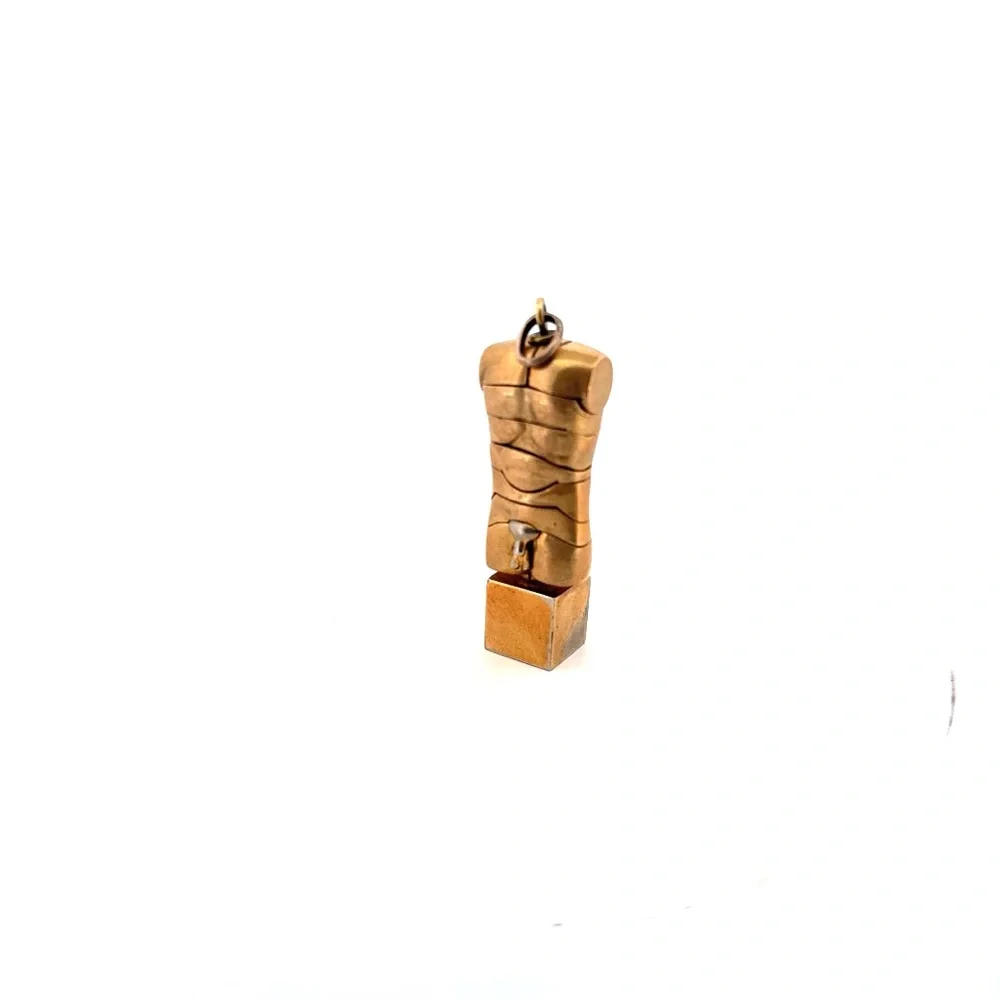 Brass Puzzle Pendant “Micro David” by Miguel Berrocal